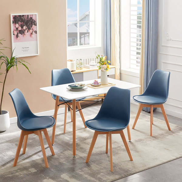 Molded plastic chairs on sale with wood legs